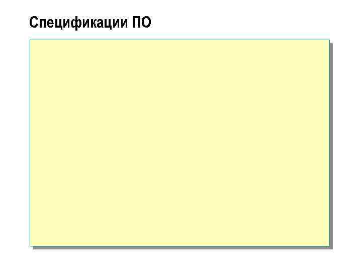 Спецификации ПО 