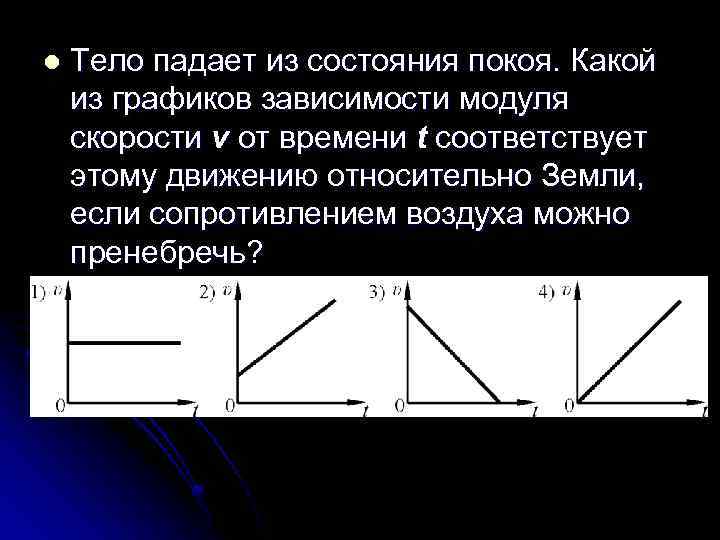 Какое тело находится в состоянии покоя