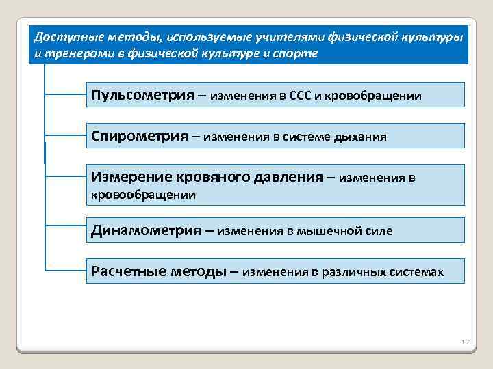 Доступные методы, используемые учителями физической культуры и тренерами в физической культуре и спорте Пульсометрия