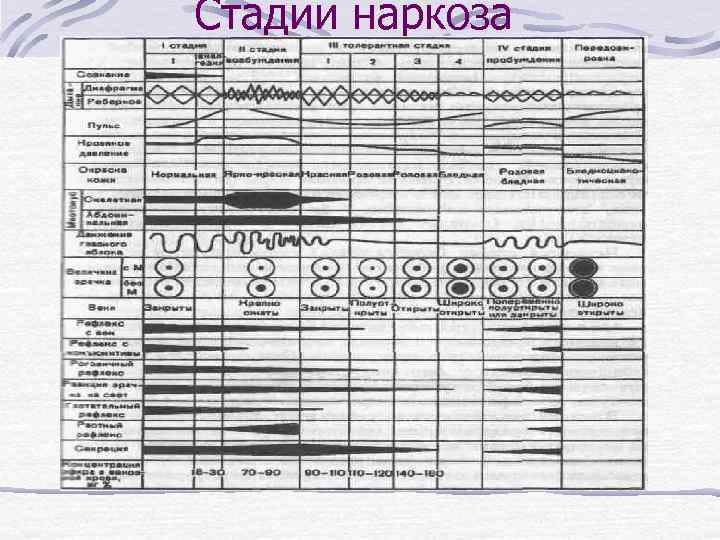 Стадии наркоза 