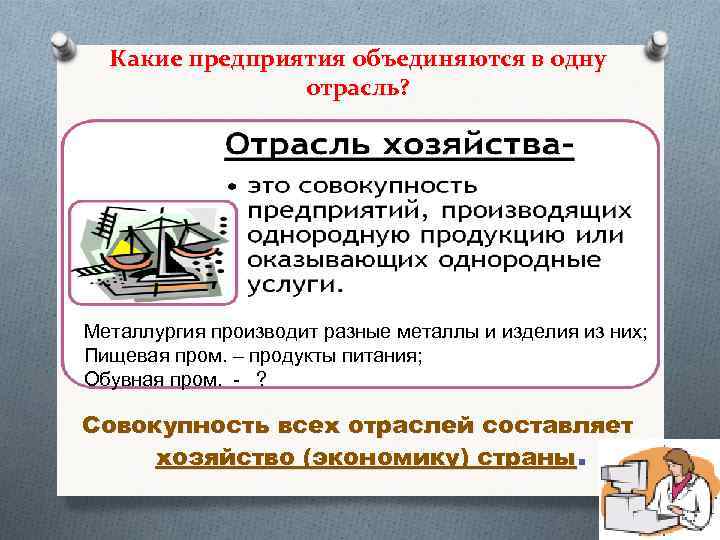 Какие предприятия объединяются в одну отрасль? Металлургия производит разные металлы и изделия из них;