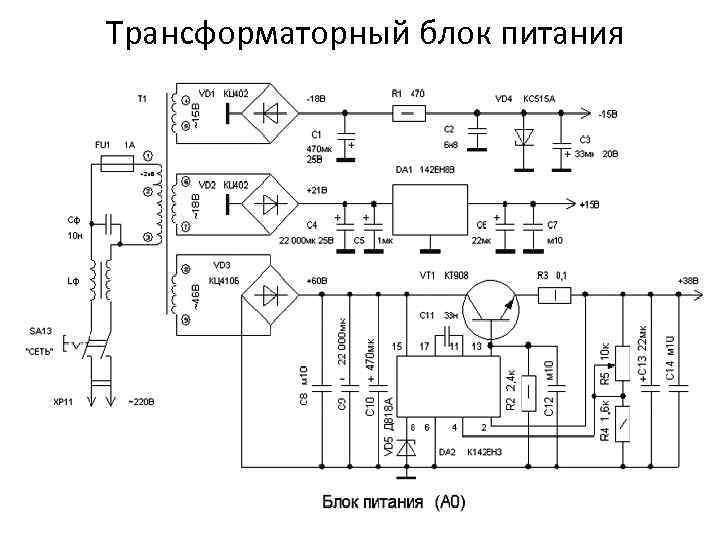 Трансформаторный блок питания 