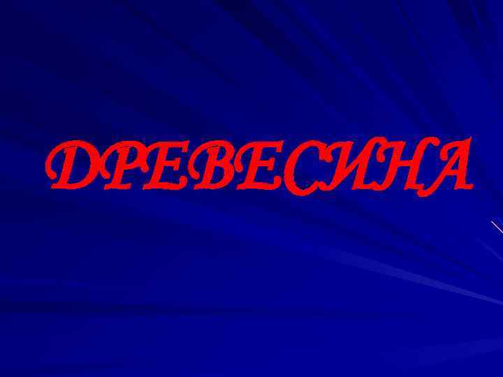ДРЕВЕСИНА 