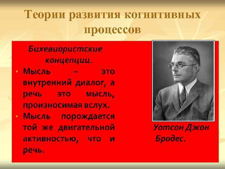 Теории развития когнитивных процессов 