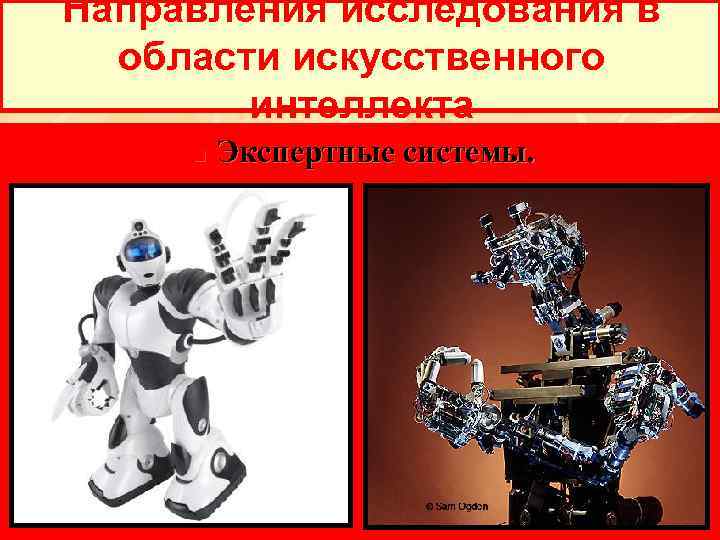 Направления исследования в области искусственного интеллекта n Экспертные системы. 