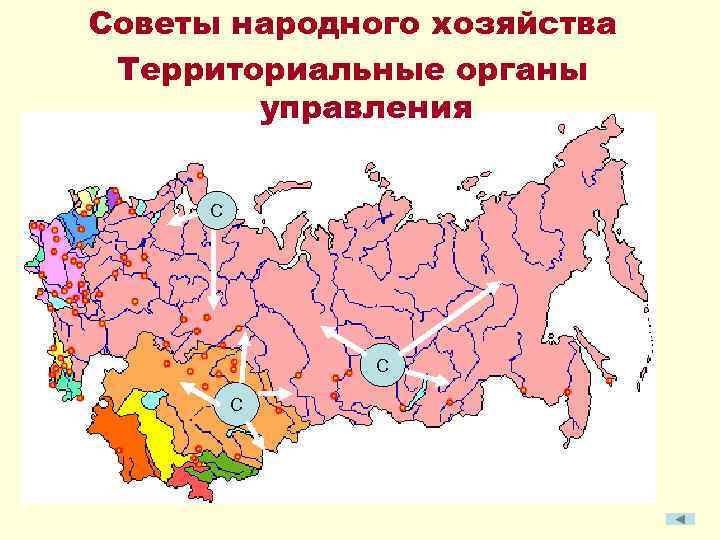 Советы народного хозяйства Территориальные органы управления С С С 