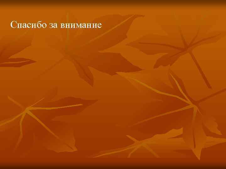 Спасибо за внимание 
