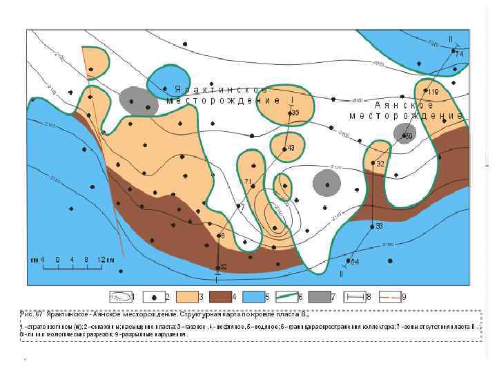 Структурная карта месторождения
