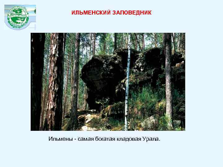 ИЛЬМЕНСКИЙ ЗАПОВЕДНИК Ильмены - самая богатая кладовая Урала. 