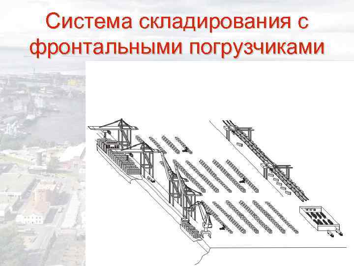 Система складирования с фронтальными погрузчиками 