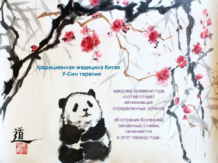 традиционная медицина Китая У-Син терапия каждому времени года соответствует активизация определенных органов обострения болезней,