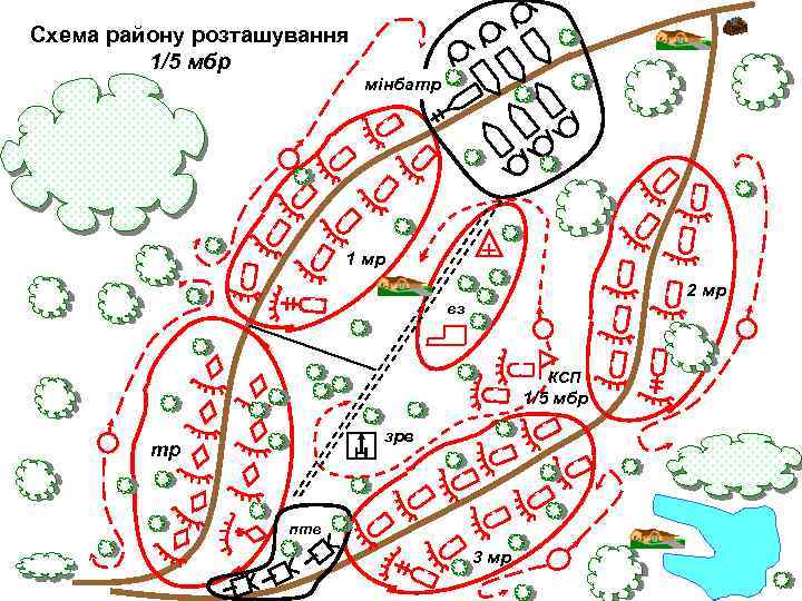 Схема району розташування 1/5 мбр мінбатр 1 мр 2 мр вз КСП 1/5 мбр