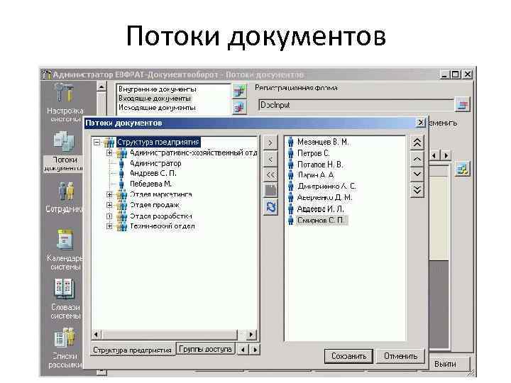 Потоки документов 