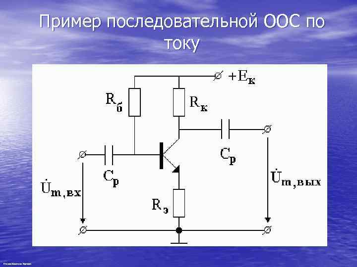 Обратные связи в усилителях схема