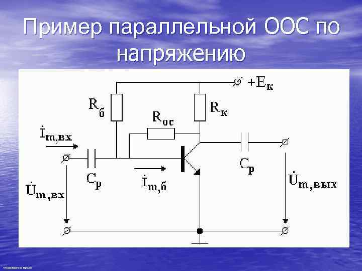 Обратные связи в усилителях схема