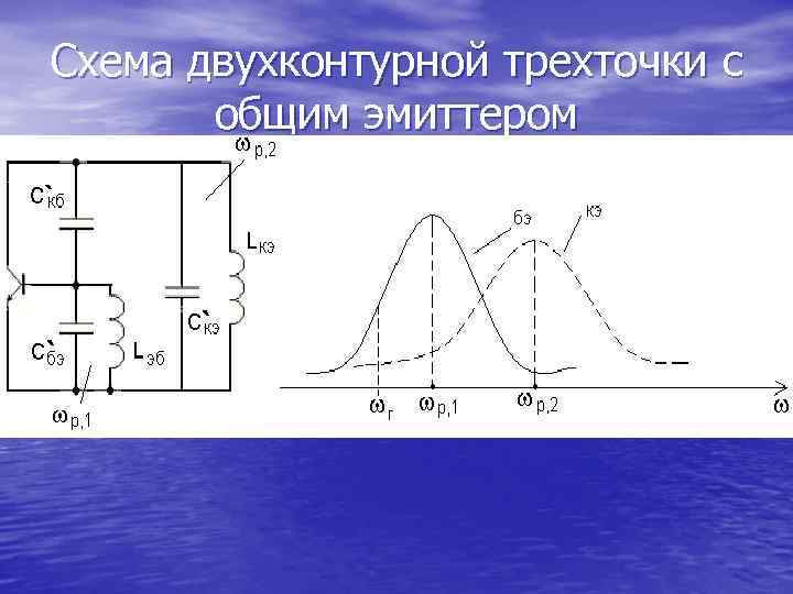 Схема двухконтурной трехточки с общим эмиттером 