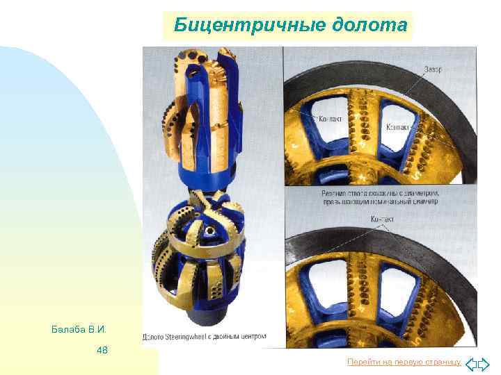 Бицентричные долота Балаба В. И. 48 Перейти на первую страницу 