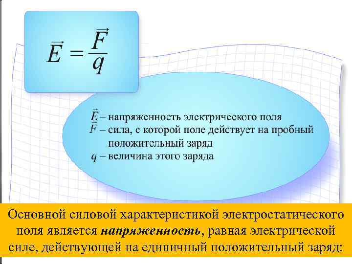 Чему равна электрическая сила. Силовой характеристикой электростатического поля является. Что является силовой характеристикой поля. Основная силовая характеристика электростатического поля. Напряженность является силовой характеристикой электрического поля.