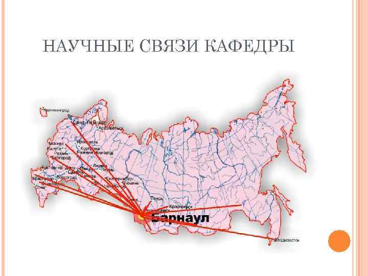 НАУЧНЫЕ СВЯЗИ КАФЕДРЫ 