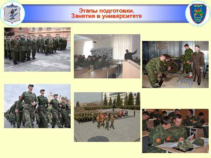 Этапы подготовки. Занятия в университете 