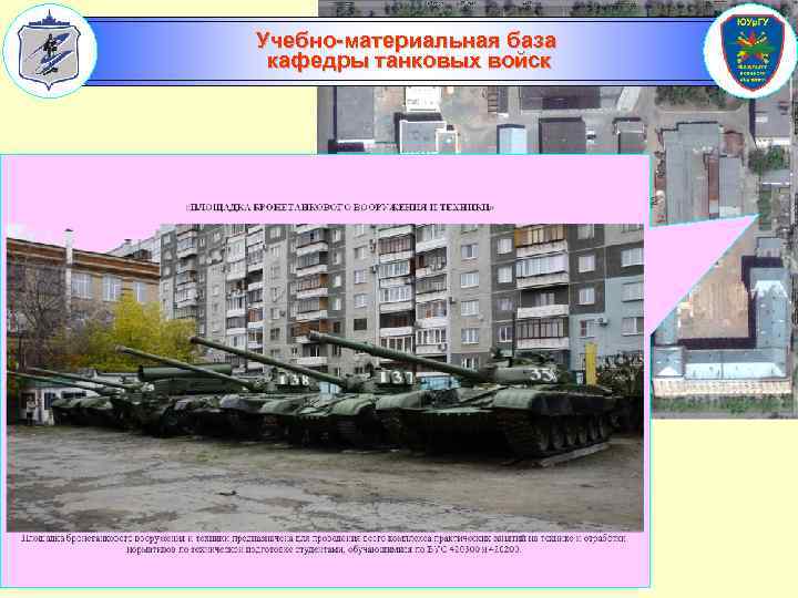 Учебно-материальная база кафедры танковых войск 