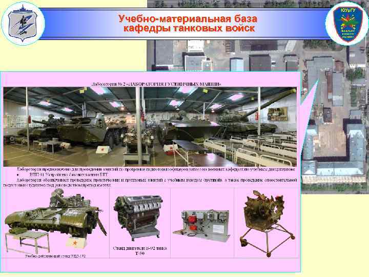 Учебно-материальная база кафедры танковых войск 
