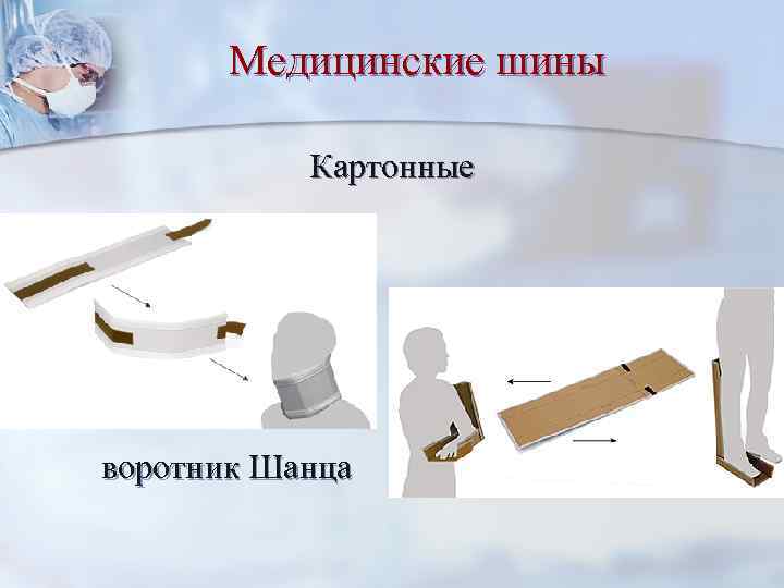 Медицинские шины Картонные воротник Шанца 