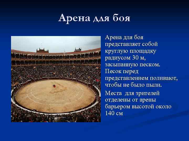 Арена для боя n n Арена для боя представляет собой круглую площадку радиусом 30