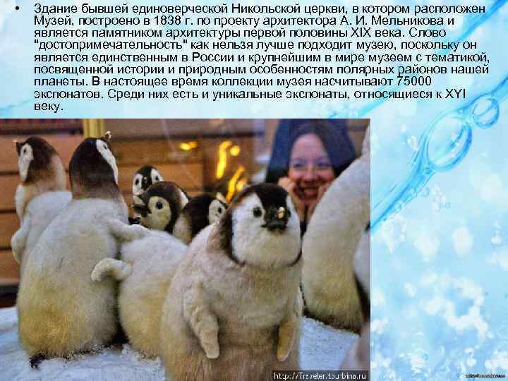  • Здание бывшей единоверческой Никольской церкви, в котором расположен Музей, построено в 1838