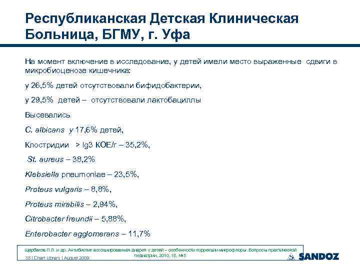 Республиканская Детская Клиническая Больница, БГМУ, г. Уфа На момент включение в исследование, у детей