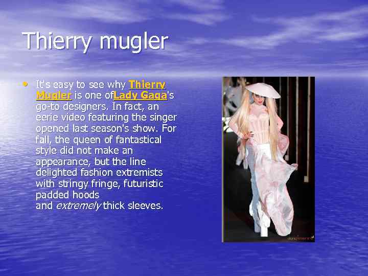 Thierry mugler • It's easy to see why Thierry Mugler is one of. Lady