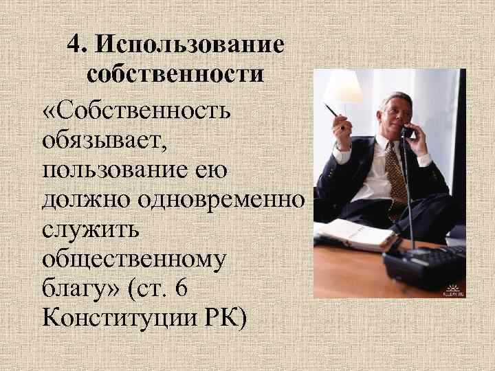 Собственность использование