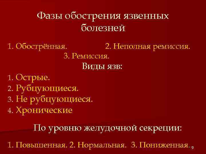 Черный цвет стула в период обострения язвенной болезни желудка является признаком