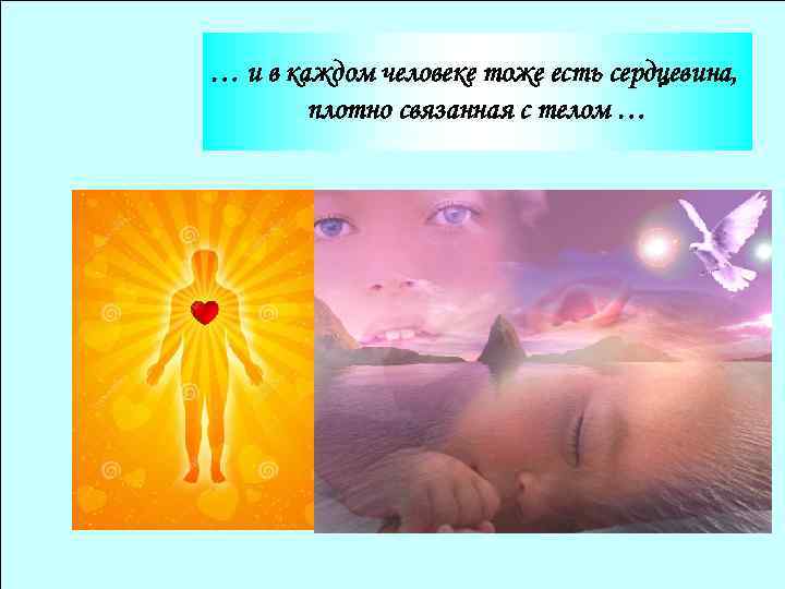 … и в каждом человеке тоже есть сердцевина, плотно связанная с телом … 
