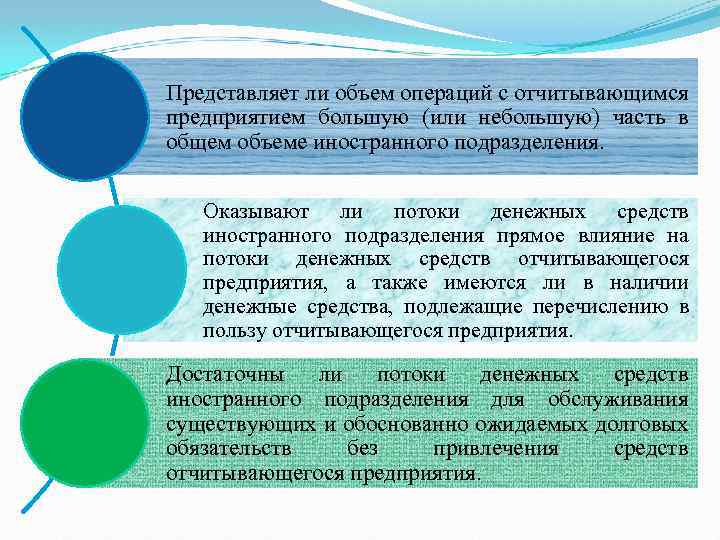 Представляет ли объем операций с отчитывающимся предприятием большую (или небольшую) часть в общем объеме