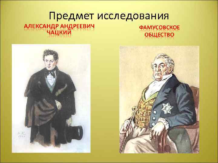 Предмет исследования 