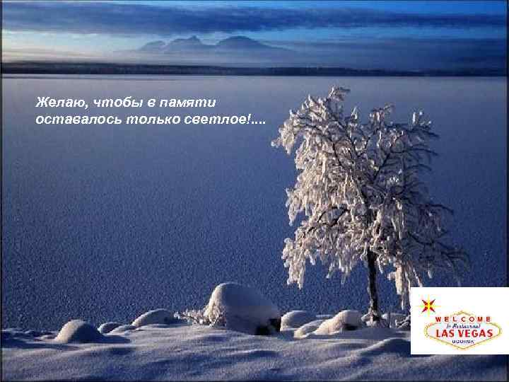 Желаю, чтобы в памяти оставалось только светлое!. . 