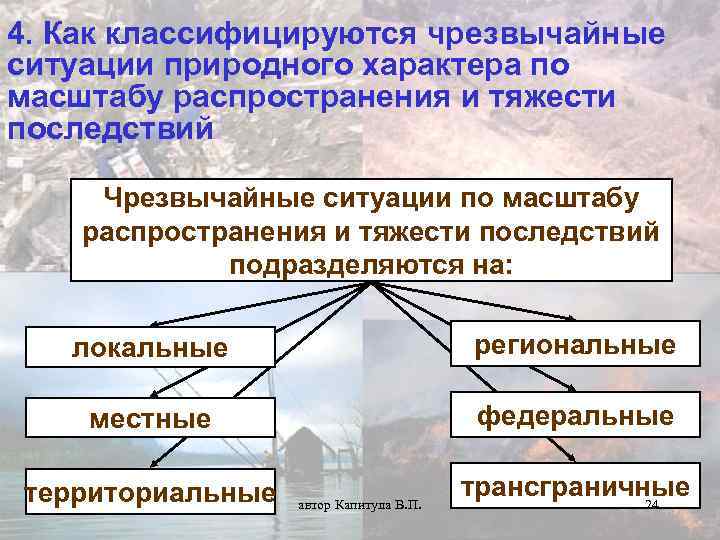 Последствия природных чрезвычайных ситуаций