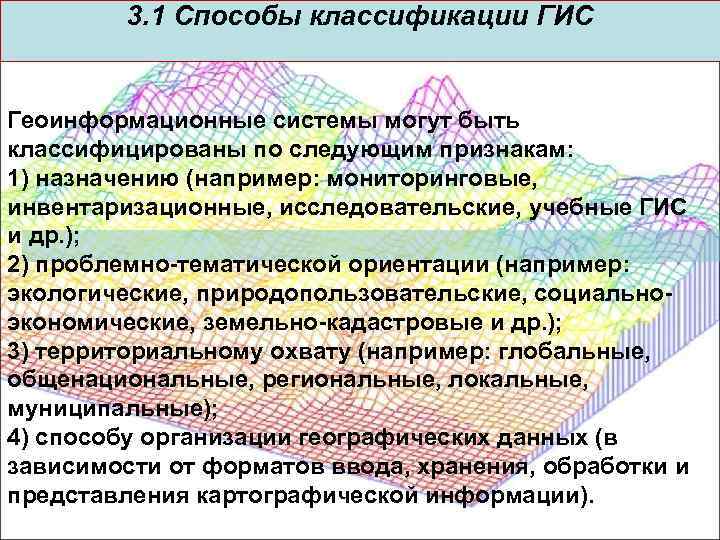 Классификация гис презентация