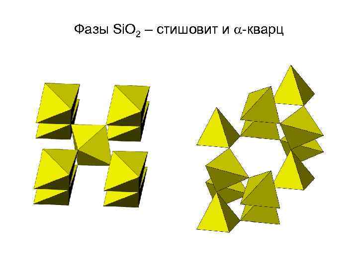 Фазы Si. O 2 – стишовит и a-кварц 