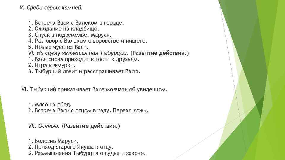  V. Среди серых камней. 1. Встреча Васи с Валеком в городе. 2. Ожидание