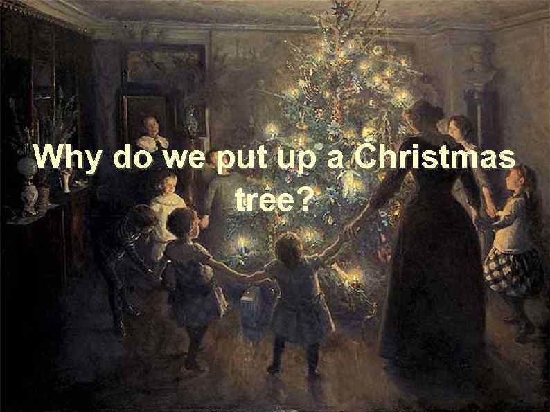 Why do we put up a Christmas tree? 