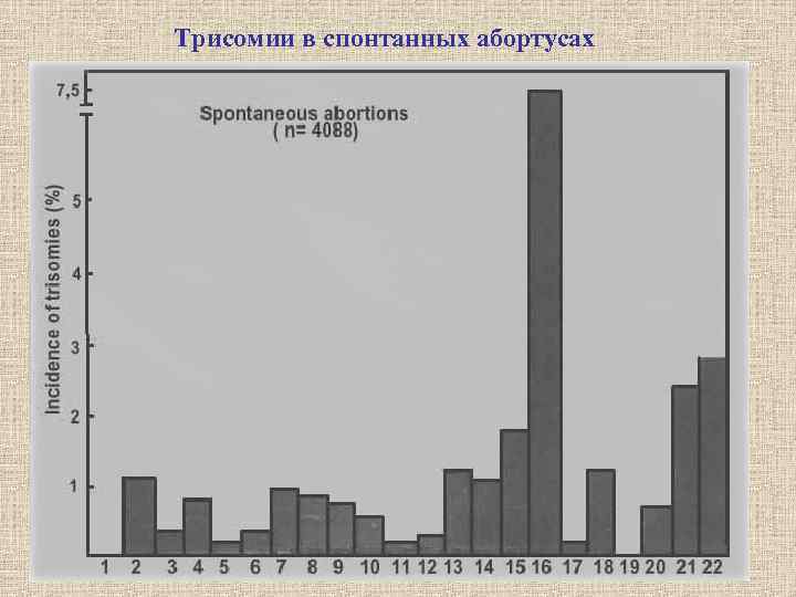Трисомии в спонтанных абортусах 