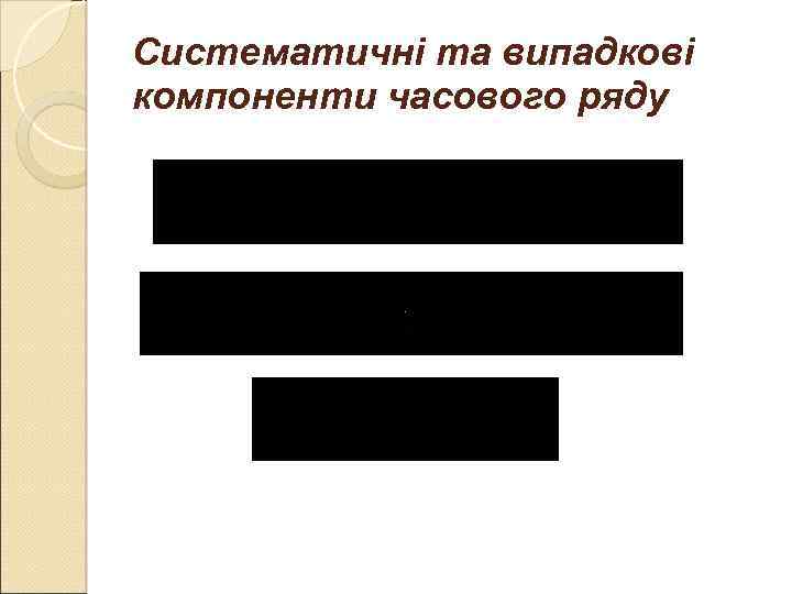 Систематичні та випадкові компоненти часового ряду 
