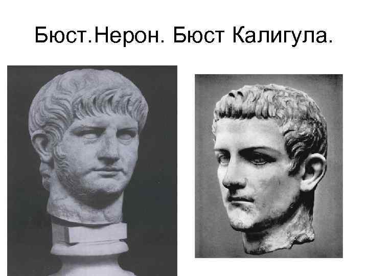 Бюст. Нерон. Бюст Калигула. 