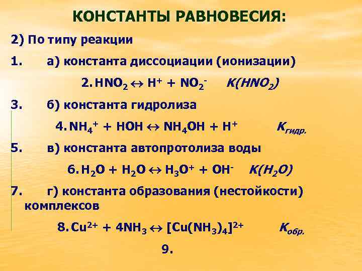 Hno3 вид. Hno2 диссоциация. Константа равновесия реакции диссоциации. Уравнение диссоциации hno2. Константа диссоциации nh4+.