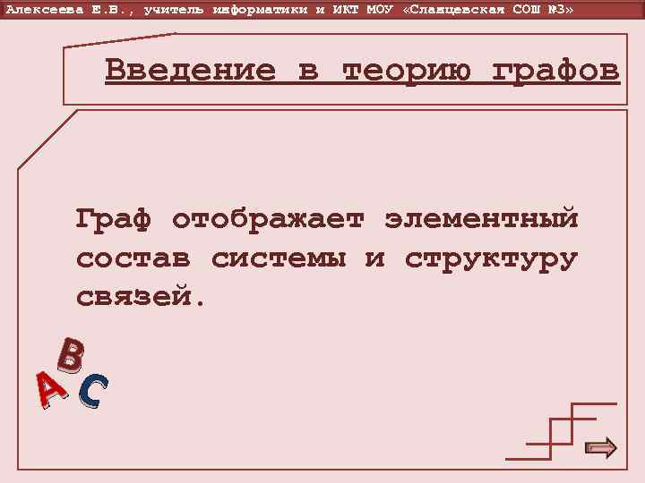 Алексеева Е. В. , учитель информатики и ИКТ МОУ «Сланцевская СОШ № 3» Введение