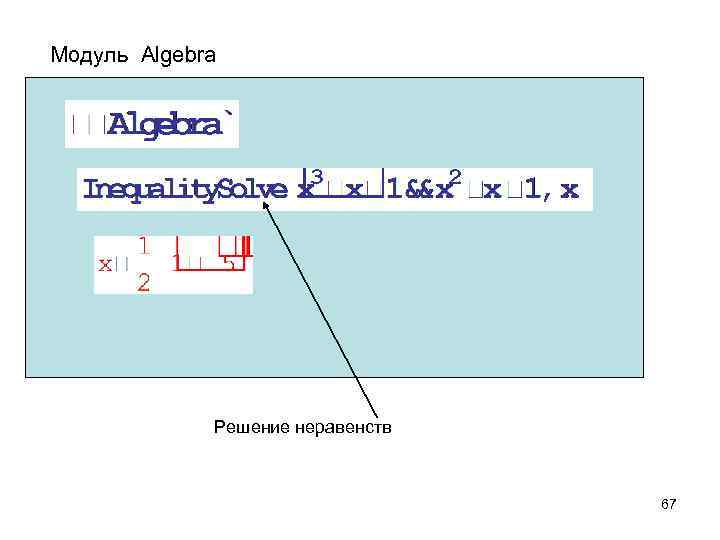 Модуль Algebra Решение неравенств 67 