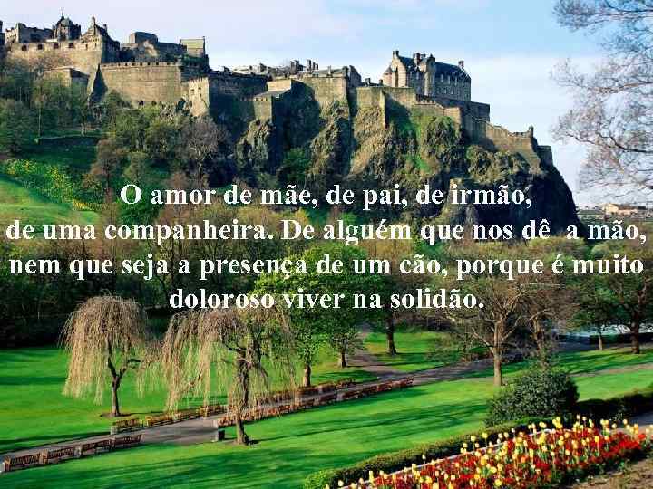 O amor de mãe, de pai, de irmão, de uma companheira. De alguém que