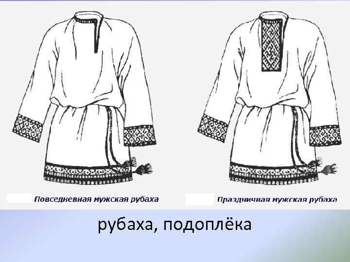 Рисунок русской рубахи